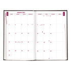 Brownline - 2027 agenda quotidien avec reliure collée et couverture rigide imitation lézard – 8 po x 5 po – noir-Planificateur mensuel avant chaque mois