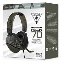 Casque d'écoute Earforce Recon 70P pour PS4 et Xbox One - Camouflage vert-Une conception légère assure un confort complet pendant ces heures de jeu.
