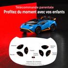 Gyrocopters - Voiture électrique pour enfants sous licence Lamborghini - Double moteur 12 V - Avec musique et télécommande - Blanc-Garantie limitée du fabricant de 90 jours
