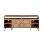 Manhattan Comfort - Meuble TV moderne DUMBO 62,99 po - Brun doré-Meuble TV de style milieu du siècle pour salon