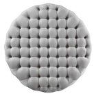 Modway - Amour Gros rond à boutons touffés Performance Velvet Ottoman - Gris clair-6