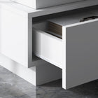 HOMCOM - Table de nuit avec station de charge et lumière LED - blanc-Assemblage requis 