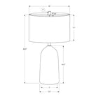 Monarch Specialties - Luminaire - 27 po H Lampe De Table - Céramique Noire - Abat-Jour Beige - Contemporain - Moderne-Fabriquée avec une base robuste en céramique texturée, cette lampe ajoute non seulement de l'élégance à votre espace, mais offre également une garantie limitée de 2 ans contre tout défaut, pour une lampe décorative fiable et durable