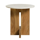 Modway - Tarin Bois d’acacia et marbre Table d’appoint - Naturel-Assemblée requise