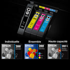 Epson - T288 Cartouche d'encre - Capacité standard - Noir-Le système d’impression Epson est particulièrement conçu pour être utilisé avec les encres d’origine Epson. L’utilisation d’encres non authentiques peut entraîner des dommages qui ne sont pas couverts par la garantie limitée de l’imprimante