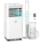HOMCOM - Climatiseur silencieux 8000 BTU avec télécommande - blanc-Trois fonctions : refroidissement, déshumidification, ventilation, avec deux niveaux de vitesse 