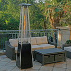 Shinerich - Chauffe-patio style pyramide - noir-Le verre quartz cylindrique crée un effet visuel spectaculaire à 360 degrés