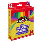 Cra-Z-Art - Marqueurs Broadline Lavables - Couleurs assorties, Paquet de 16-Ces marqueurs classiques facilitent le coloriage, offrent une belle saturation des couleurs avec des couleurs riches et vibrantes pour stimuler l'imagination et aider les enfants à stimuler leur créativité