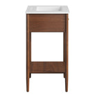 Modway - Zaire 24" Vanette de salle de bain - Blanc noyer-Bassin en céramique