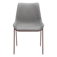 Zuo - Magnus Chaise de salle à manger - Gris ardoise/Noyer - Ensemble de 2-Confort moelleux et rembourrage durable