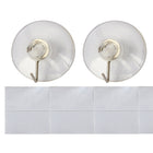 Cosco - Kit de montage avec 2 ventouses avec crochet et 20 tampons adhésifs-Les ventouses adhèrent solidement aux surfaces lisses comme le verre et le carrelage, tandis que les pastilles adhésives offrent une flexibilité supplémentaire de fixation