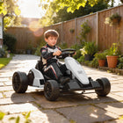 Qaba - Kart électrique pour enfants 24V avec double moteurs 150W - blanc-Batterie 24V 9Ah offrant jusqu'à 60 minutes de plaisir continu et durable 