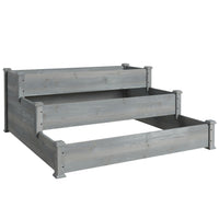 Outsunny - jardinière surélevée à 3 niveaux 49 po x 49 po x 22 po pour jardin-Grande capacité pour répondre à une variété de besoins décoratifs 