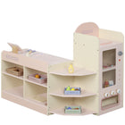 Qaba - Ensemble de jeu d’épicerie pour enfants avec caisse enregistreuse, distributeur automatique - rose-Conception intégrée avec accessoires qui stimule le jeu imaginatif loin des écrans 