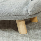 PawHut - Canapé pour chat, sofa surélevé pour chien avec housse lavable - gris-Couleur : Gris 