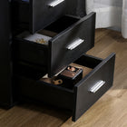 HOMCOM - Bureau d'ordinateur avec tiroirs - 57,1 po L x 19,7 po l x 29,5 po H - noir-Couleur : Noir 