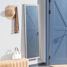 HOMCOM - Miroir corporel avec cadre - 21 po l x 64 po H - argenté-Profitez d’un reflet cristallin et fidèle à la réalité grâce au verre haute définition 