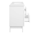 Modway - Render 48" Vanité de salle de bain à un seul lavabo - Blanc blanc-Bassin d’évier en céramique