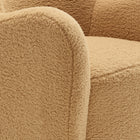 Modway - Montrose Ailier Sherpa Chaise pivotante d’accent - Noyer de chameau-8