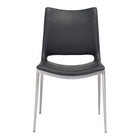 Zuo - Ace Chaise de salle à manger - Noir/Argent - Ensemble de 2-Confort moelleux et matériaux durables