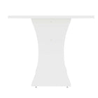 Manhattan Comfort - Table à manger Coney 135 cm style mid-century moderne - Blanc-Cadre en MDF Mix avec finition peinte et base en H avec pieds en métal réglables
