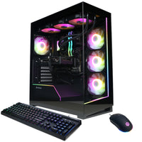 CyberPowerPC - Ordinateur de bureau de jeu - AMD Ryzen 9 9900X - AMD Radeon RX 9060 XT 16 Go - 32 Go DDR5 - Disque SSD PCIe 4,0 de 2 To - Noir-AMD Ryzen 9 9900X 4,4GHz (Max 5,6GHz)