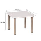 Beleduc Furniture - table carrée de classe Santino  - 60 L x 60 W cm - blanc-Idéale pour que les enfants jouent, prennent leurs repas ou étudient
