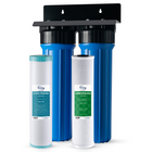 iSpring - WGB22BM système de filtration d'eau à 2 étapes pour toute la maison - réduction du fer, du manganèse et du chlore-Élimination avancée du fer et du manganèse: notre filtre à eau pour le fer FM25B de deuxième étape est spécialement conçu pour éliminer le fer et le manganèse. Il réduit efficacement le fer (max. 3,0 ppm) et le manganèse (max. 1,0 ppm), garantissant ainsi une performance optimale.
