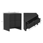 Manhattan Comfort - Table de nuit contemporaine Novara 22" à 2 tiroirs - Noir-Façades de tiroirs texturées : Les rainures verticales apportent un intérêt visuel et une allure raffinée et moderne