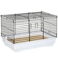 PawHut - Cage enclos pour cochons d’Inde et lapins avec portes - 24 po L x 15 po l x 16 po H-Idéal pour les lapins, cochons d’Inde et autres petits animaux de taille similaire 