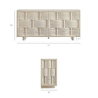Modway - Foundry Design tissé Armoire de rangement buffet - 71 po - Blanchissage-Armoire de rangement à 2 portes avec tablettes ajustables