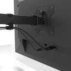 Kanto - Support de bureau pour moniteur double - Clips de gestion des câbles - Noir-Pivotement à 90° vers la gauche ou vers la droite