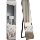 HOMCOM - Miroir rectangulaire pleine longueur - 16,9 po l x 61,4 po H - noir-Miroir pleine longueur pour montrer votre look complet 