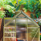 Outsunny - Serre tunnel de jardin 13 pi x 10 pi x 6,6 pi- Porte coulissante pour un accès facile  
