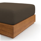 Modway - Tahoe Terrasse extérieure Bois d’acacia Ottoman in Cacao naturel-7