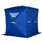 Outsunny - Tente De Pêche Sur Glace Pop-Up 2-4 Personnes, Abri Portable Avec Fenêtres Coupe-Vent - Bleu-Assez d'espace pour accueillir jusqu'à 4 personnes 
