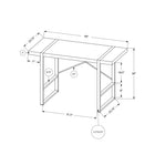 Monarch Specialties - 7659 Bureau 48 po L - Taupe Moderne/Metal Noir-Assemblage requis: des instructions illustrées et tout le matériel sont fournis pour plus de commodité (des outils supplémentaires peuvent être nécessaires).