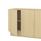 Manhattan Comfort - Ardea 60" Buffet contemporain à 4 portes - Chêne naturel-Rangement dissimulé idéal pour les salles à manger, les salons ou les entrées