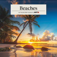 DateWorks - 2026 Mini Calendrier Mural 16 Mois - 7 po x 7 po - Des Plages - Anglais -7,00" x 7,00"