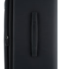 Bugatti - Ensemble de 3 valise souple - Noir-Dimensions (sans roues) - Bagage à main : 19 po H x 14 po L x 8,25 po P, Moyen : 23,25 po H x 17 po L x 10,75 po + 2 po P, Grand : 27,5 po H x 18,5 po L x 11,75  po + 2 po D