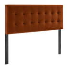 Modway - Lily Velours de performance résistant aux taches Tête de lit Queen size, Rouille-Sellerie en velours Performance résistante aux taches