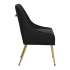 Zuo - Maxine Chaise de salle à manger - Noir/Or-Garantie limitée de 3 ans