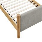Modway - Maven Taille jumelle Tissu tapis Lit de plateforme, Chêne de blé-Capacité de poids : 794 lb.