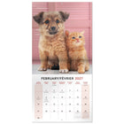 Mead - Calendrier décoratif Copains à pattes 2027, 12 po x 12 po, bilingue-Les grilles mensuelles offrent amplement d’espace pour écrire des rappels