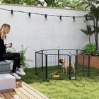 PawHut - Parc de jeux pour chien portable et pliable 8 panneaux robuste - 24 po L-Convient pour une utilisation intérieure et extérieure