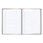 Blueline - Livre de notes reliure sans couture avec onglets autocollants - 9-1/4" x 7-1/4" - Noir-Ligné bleu avec marge