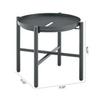Manhattan Comfort - Ensemble de conversation moderne Sunset pour patio, 3 pièces - Crème - Lot de 3-Table basse dotée d’un plateau creux avec une fente centrale pour l’évacuation, idéale par tous les temps