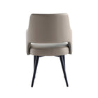 Manhattan Comfort - Lot de 2 fauteuils de salle à manger modernes Tremont 58 cm, revêtement similicuir taupe-Assemblage minimal requis Matériel inclus