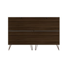 Manhattan Comfort - Rockefeller ensemble de commodes de chambre à coucher style milieu du siècle - brun - ensemble de 3-Garantie limitée du fabricant de 30 jours