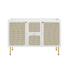 Modway - Chaucer 48" Armoire de toilette de salle de bain (lavabo non inclus) - Blanc-Stratifié à grain de bois